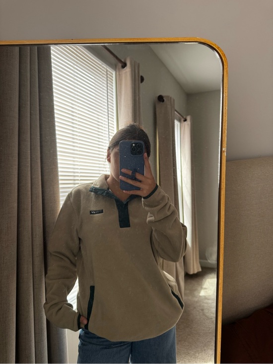 Oakley Other - Oakley Tan Fleece Pullover with Dark Green Placket
